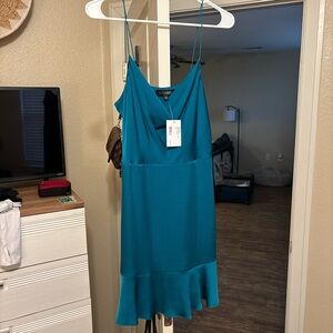 Intermix cowl neck mini dress